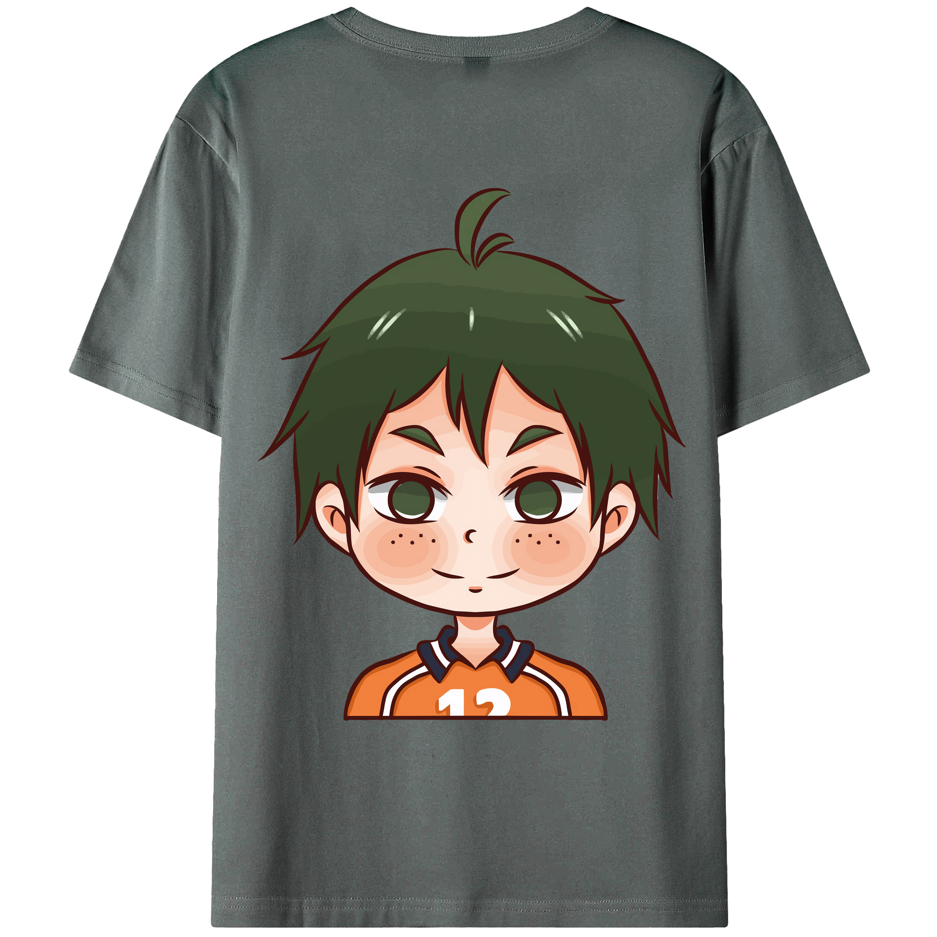 （画像用） ハイキュー!! Haikyu!! 綿100％ メンズ半袖Tシャツ（バックプリント） 通気性